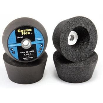 Камень конусный по металлу GermaFlex d100/50/М14 А30